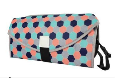 Portable Baby Changing Pad – Waterproof Travel Diaper Station – Compact Foldable Nappy Clutch with Head Cushion