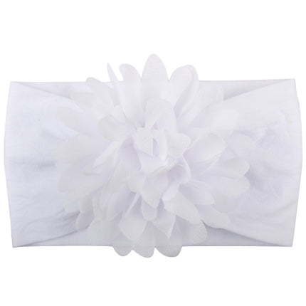 Baby Girl Chiffon Flower Headband – Soft Elastic Floral Hair Accessory – Cute Princess Headpiece for Newborns & Toddlers