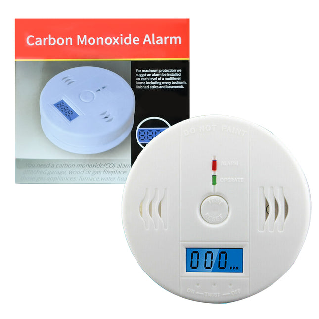 Carbon Monoxide Detector Alarm – High Sensitivity CO Poisoning Sensor with Digital Display – 85dB Loud Siren Warning for Home, Kitchen & Garage