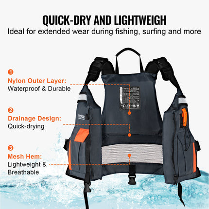 Professional 110N Buoyancy Life Vest – PFD Safety Jacket for Men & Women – High-Performance Life Jacket for Kayaking, Rafting & Boating