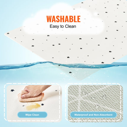Extra Large Baby Play Mat (55" x 79") – Non-Toxic Soft Crawling Mat – Reversible & Waterproof Floor Mat for Infants and Toddlers