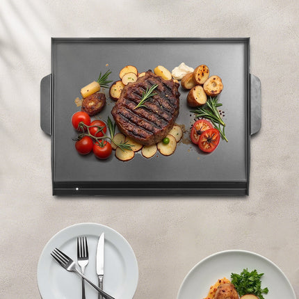 22x16" Carbon Steel Flat Top Griddle – Large Universal BBQ Grill Pan for Outdoor Cooking & Camping