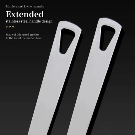 Premium Stainless Steel & Nylon Cooking Set – 5pcs Heat-Resistant Utensil Kit for Non-Stick Cookware