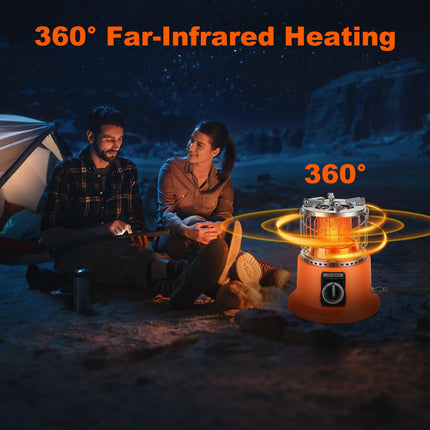 3000W Portable 2-in-1 Propane Heater & Stove – Outdoor Gas Heater with Pot Stand – For Ice Fishing, Winter Camping & Emergency Use