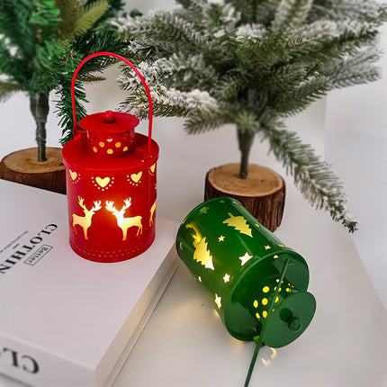 Christmas LED Lantern Lights – Nordic Style Decorative Wind Lamp with Electronic Candle – Realistic Flickering Flame Xmas Ornaments