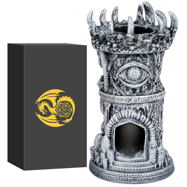 Cyclops Beholder Dice Tower – Hand-Painted Resin Fantasy Dice Roller – Tabletop RPG Accessory for D&D, Pathfinder & Board Games – Unique Gaming Decor