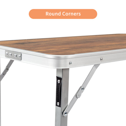 Portable Folding Bar Table with Storage Shelf – Lightweight Aluminum Event Counter for Trade Shows, Parties & Pop-Up Displays