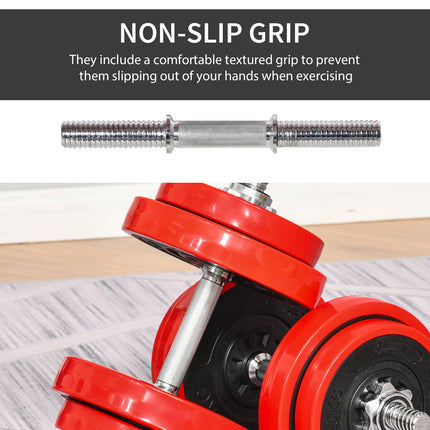 44lbs Adjustable Dumbbell & Barbell Set – 2-in-1 Convertible Home Gym Weights – Strength Training Equipment for Beginners & Pros
