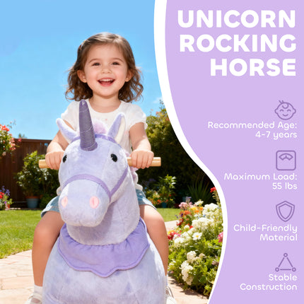 Unicorn ride-on toy designed for smooth, flat surfaces
