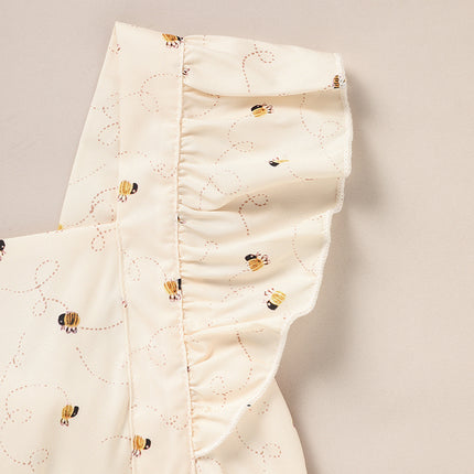 Baby Girl Honeybee Bubble Romper – 1st Bee-Day Outfit – Infant Bee Birthday Dress-Up & Photo Prop