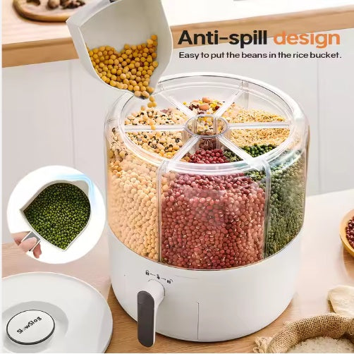 Airtight Pet Food Storage Container – Large Capacity Cereal & Grain Bin with Measuring Cup – Moisture-Proof Sealed Bucket for Cat & Dog Food