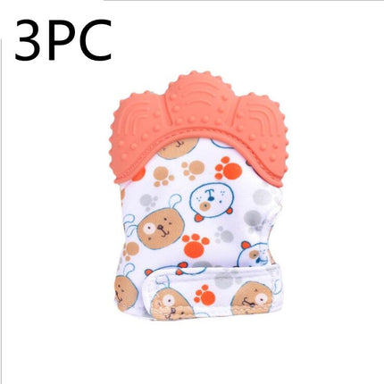 Baby Teething Mitten – Food Grade Silicone Self-Soothing Teether Glove – Anti-Bite & Pain Relief Molar Toy for Toddlers