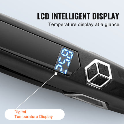 VEVOR™ Professional Dual Infrared Hair Straightener – Titanium Flat Iron with 19 Temp Levels