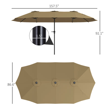 Premium Beach Umbrella with Elegant Fringe – UV Protective Sun Shade – Vintage Style Outdoor Parasol for Beach, Patio & Pool