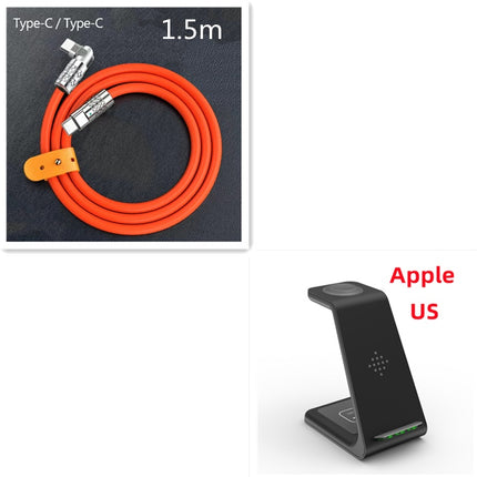 3-in-1 Fast Wireless Charging Station – Foldable Magnetic Charging Dock for iPhone, Apple Watch & AirPods – Universal Quick Charge Stand
