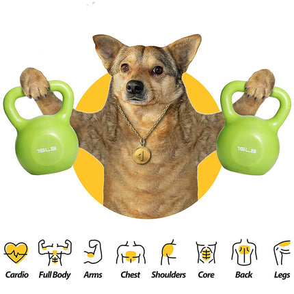 10lbs Vinyl Coated Kettlebell – Professional Strength Training Weight – Wide Comfort Grip for Swings, Toning & Home Gym