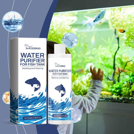 Yebang Professional Aquarium Water Clarifier – Rapid Cloudiness Remover for Crystal Clear Fish Tanks – Safe for All Fish & Plants