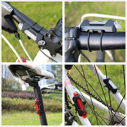 Ultra Bright USB Rechargeable Bike Tail Light – Waterproof LED Rear Bicycle Light – High Visibility Safety Flashlight for Night Riding