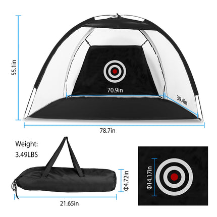Portable Golf Practice Net – Heavy-Duty Hitting and Chipping Net with Target for Backyard and Indoor Training