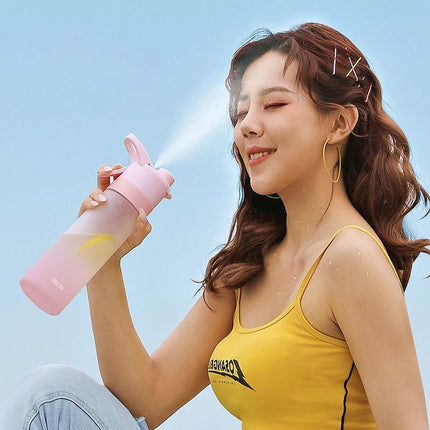AquaMist™ Cooling Sports Bottle – Refreshing Spray & Drink Hydration Cup for Gym, Travel & Kids