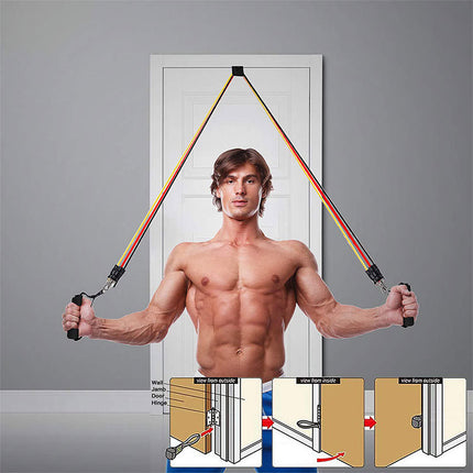 Elastic Pull Rope Resistance Band – Strength Training Tube with Soft Foam Handles – Portable Workout Cord for Arm, Chest & Shoulder Exercises