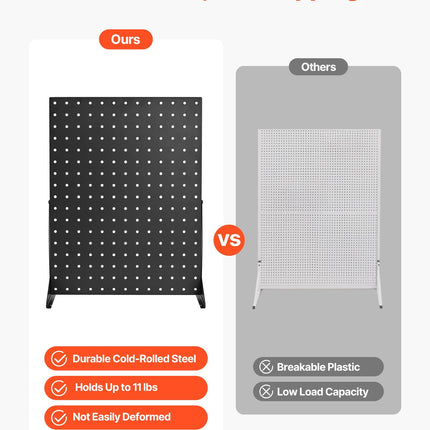 Tabletop Pegboard Display Stand Set – Heavy Duty Steel Organizer Panels for Retail, Crafts and Home Storage