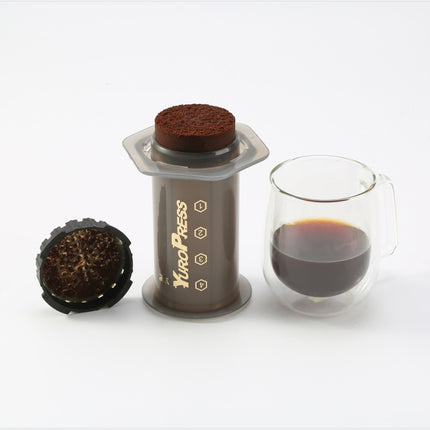 Modern French Press Coffee & Tea Maker – Heat-Resistant Borosilicate Glass – Professional Multi-Filter System