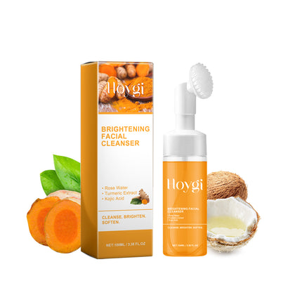 Turmeric cleanser featuring kojic acid and rose water