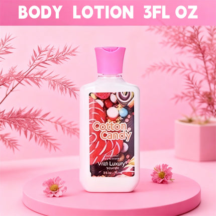3-Piece Cotton Candy Bath & Body Care Set – Sweet Home Spa Gift Kit – Includes Body Lotion, Shower Gel & Fragrance Mist – Travel-Size Personal Care Gift