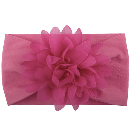Baby Girl Chiffon Flower Headband – Soft Elastic Floral Hair Accessory – Cute Princess Headpiece for Newborns & Toddlers