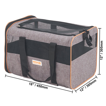 VEVOR Airline Approved Rolling Pet Carrier – 360° Silent Wheels & Telescopic Handle – Dog & Cat Travel Bag for Pets up to 22 lbs – Includes Folding Bowl