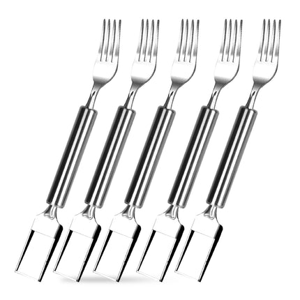 Multi-Pack Watermelon Cutter & Server – 2-in-1 Stainless Steel Fruit Fork & Slicer Tools for Picnics & BBQ
