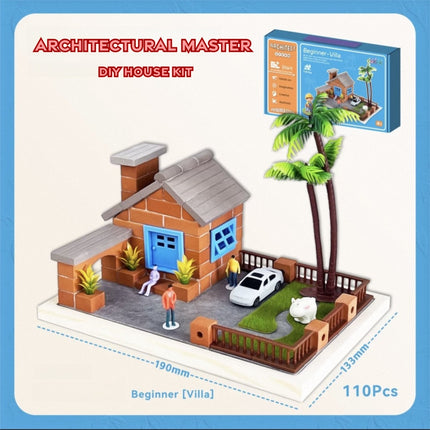 Luxury Family Villa Building Set – Creative Dream House Model Kit – 3D Architecture Blocks for Kids – Elegant Holiday & Birthday Gift Box