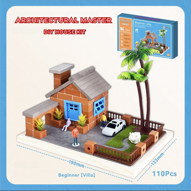 Luxury Family Villa Building Set – Creative Dream House Model Kit – 3D Architecture Blocks for Kids – Elegant Holiday & Birthday Gift Box