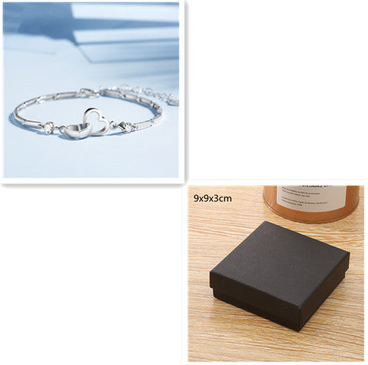 Authentic 925 Sterling Silver Charm Bracelet – Minimalist Beaded Chain Bangle – Elegant Jewelry Gift for Women & Girls