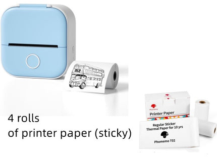Mini Portable Thermal Printer - Wireless Bluetooth Pocket Printer for Photos, Study Notes & Labels - Inkless Mobile Photo Printer for iOS & Android