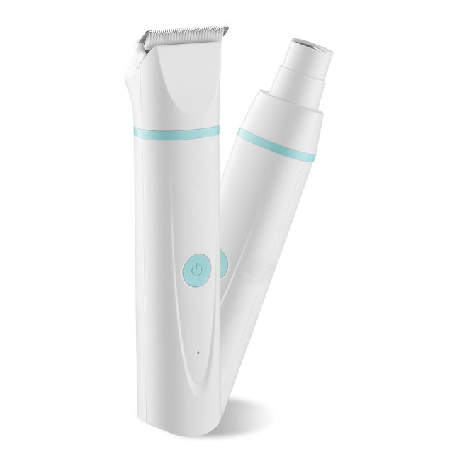 4-in-1 Professional Dog Grooming Kit – Low Noise Rechargeable Pet Shaver – Cordless Hair Trimmers with 4 Detachable Blades & 6 Guide Combs