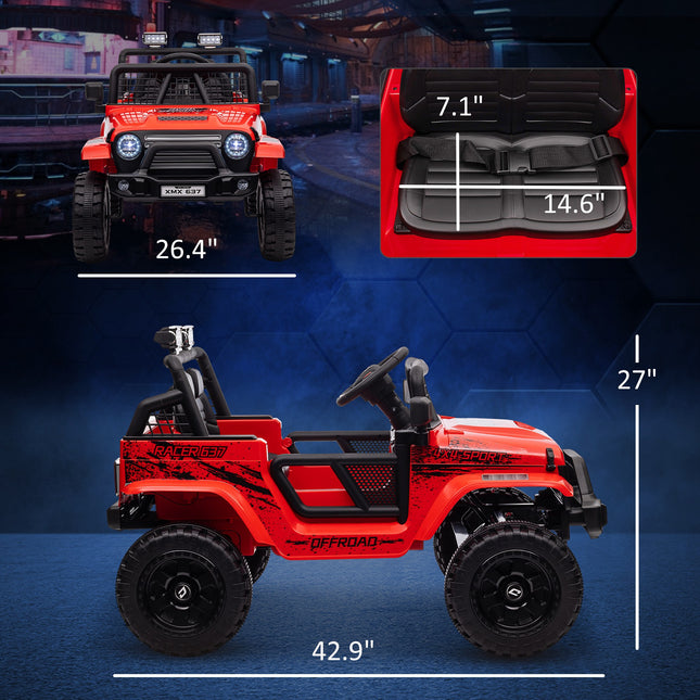 12V Premium Electric Ride-On Car – Kids Power SUV with 2.4G Parental Remote Control – Spring Suspension & LED Lights – Toddler Activity Vehicle