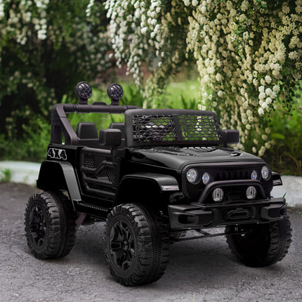 12V Kids Ride-On Off-Road Truck – Battery Powered SUV with Parental Remote Control – Spring Suspension & Realistic LED Lights
