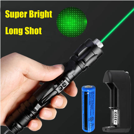 High-Power Green Laser Pointer – USB Rechargeable Professional Presentation Pen – Visible Green Beam for Astronomy & Outdoor Activities