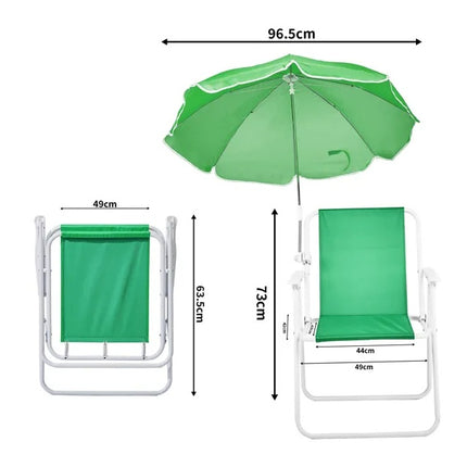 Portable Folding Camping Chair with 360° Adjustable Umbrella – 265lbs Capacity – Forest Green Sunshade Chair for Fishing, Beach & Picnic