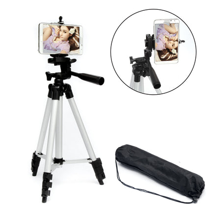 Professional Camera Tripod Stand for Cell Phone & DSLR – Portable Lightweight Aluminum Alloy Tripod with 360° Ball Head – Ideal for Live Stream, Vlogging & Photography