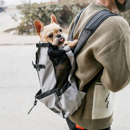 Hands-Free Dog Carrier Backpack – Legs Out Front-Facing Pet Carrier – Breathable & Adjustable Travel Bag for Small & Medium Dogs & Cats