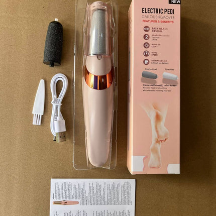 Electric Foot Callus Remover – Professional Rechargeable Foot Grinder – Portable Pedicure Tool for Dead Skin & Cracked Heels