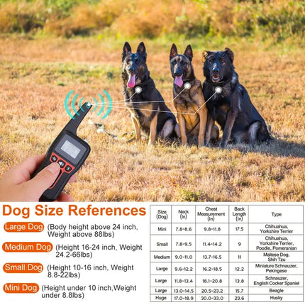 3280ft Professional Dog Training Collar – 1000m Ultra-Long Range Remote – IP67 Waterproof & Rechargeable with Beep, Vibration, and Safe Shock