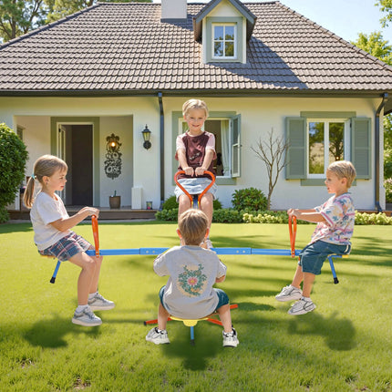 360-Degree Rotating Kids Seesaw – Indoor/Outdoor Teeter Totter with Shock Absorption – 110 lbs Capacity – Active Play Toy for Ages 3+