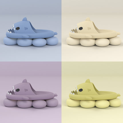Original Shark Slides – Funny Cartoon Shark Slippers for Adults – Cloud-Feel Soft Sole Non-Slip Sandals for Indoor & Outdoor