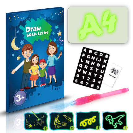 3D Magic Drawing Pad for Kids – LED Light-Up Glow Board with 8 Light Effects – Creative Educational Sketchpad Gift