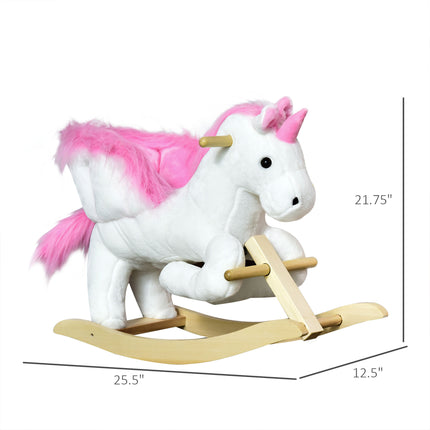Musical Plush Rocking Unicorn – Toddler Ride-On Toy with Lullaby Song – Sparkly Horn & Rainbow Mane – Heavy Duty Support for 18-36 Months