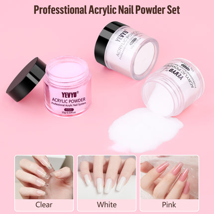 All-in-One Acrylic Nail Kit with UV Light & Electric Nail Drill – 4 Colors Gel Polish Starter Set – Professional Nail Extension Kit for Beginners & DIY Salon